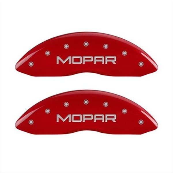 Mgp Caliper Covers MGP Caliper Covers 12162SMOPRD MOPAR Red Caliper Covers - Engraved Front & Rear; Set of 4 12162SMOPRD